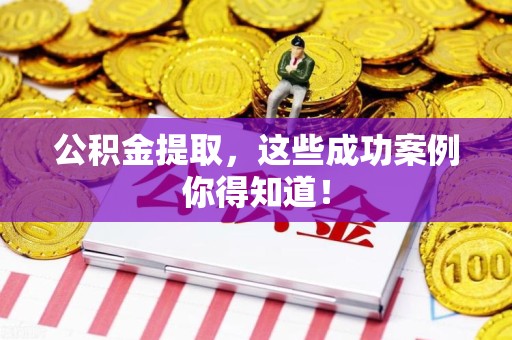 梅列公积金提取，这些成功案例你得知道！